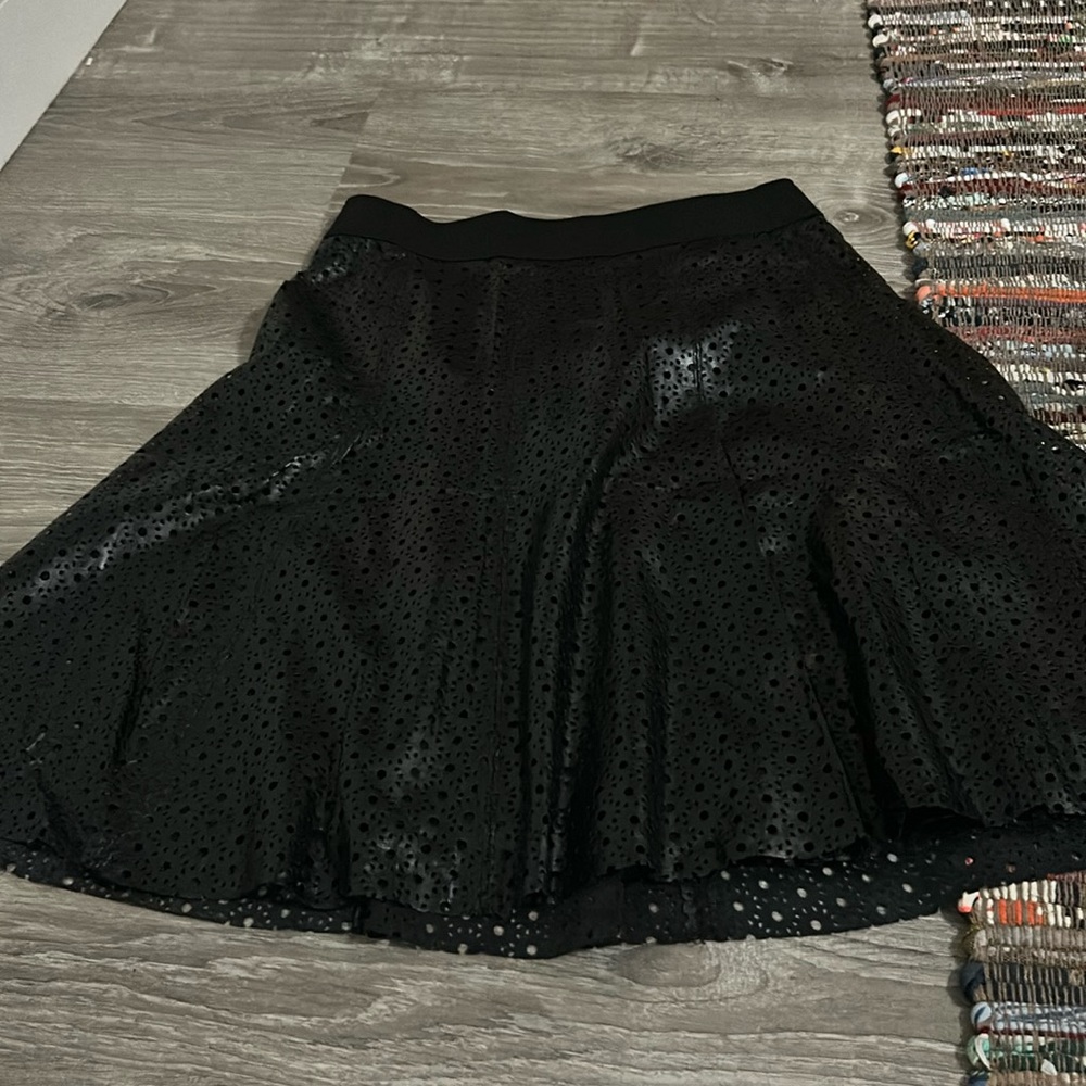 Alfani Non-Leather A-line Pattern Skirt